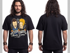 Beavis and Butt-Head Rock Icons  čierne p&aacute;nske tričko materi&aacute;l 100% bavlna